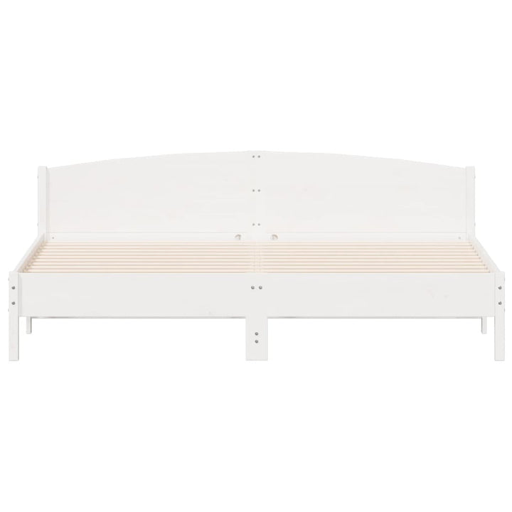 sengeramme uden madras 180x200 cm massivt fyrretræ hvid