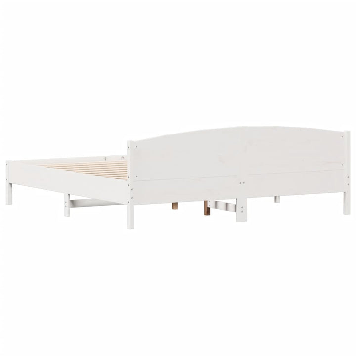 sengeramme uden madras 180x200 cm massivt fyrretræ hvid