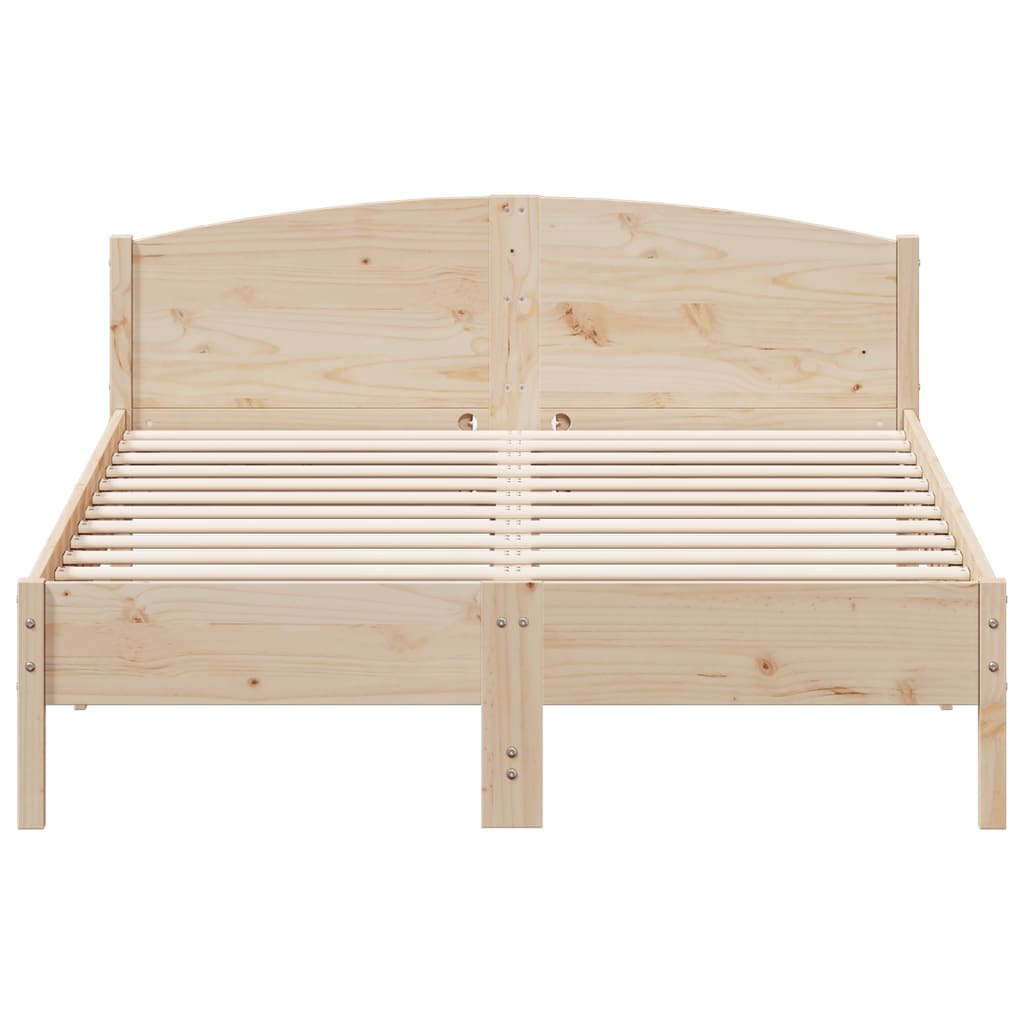 sengeramme uden madras 150x200 cm massivt fyrretræ