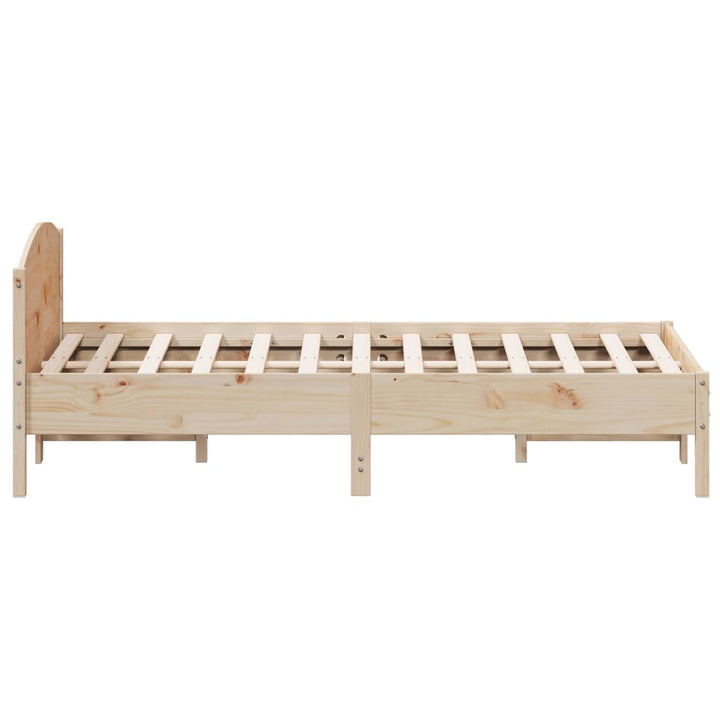 sengeramme uden madras 150x200 cm massivt fyrretræ