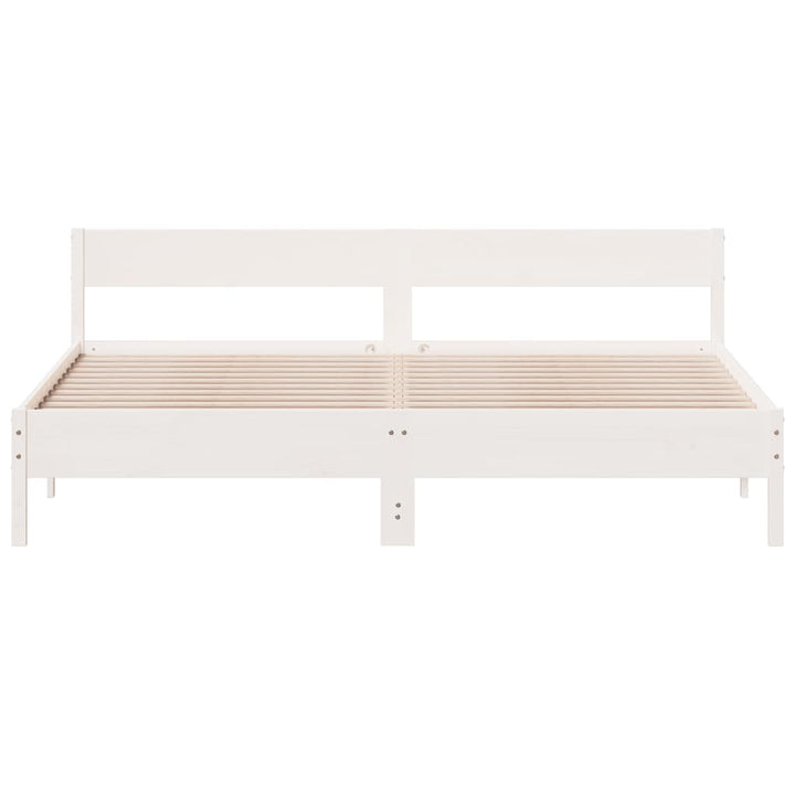 sengeramme uden madras 180x200 cm massivt fyrretræ hvid