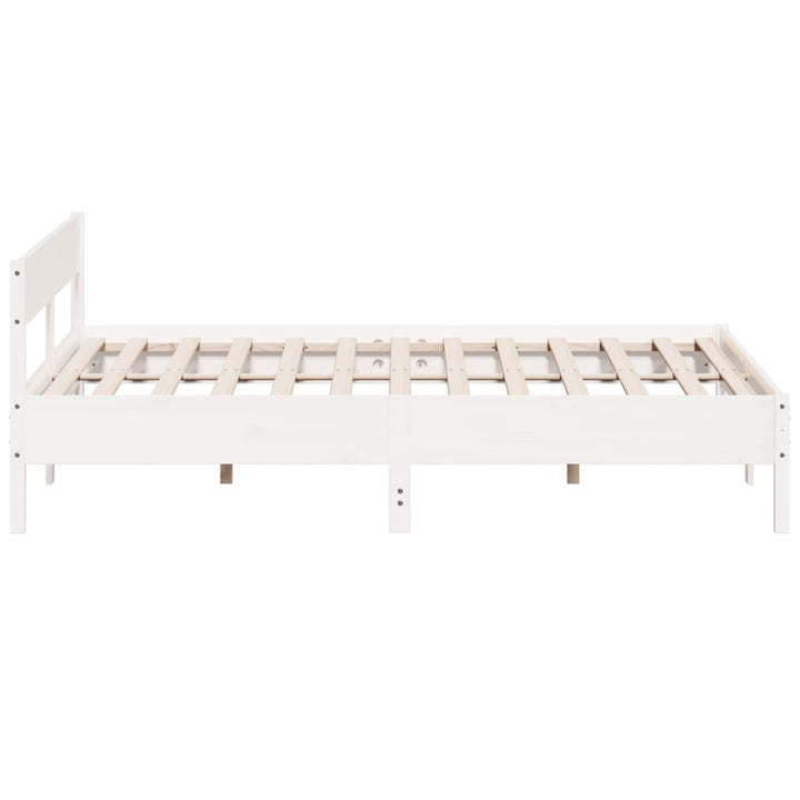 sengeramme uden madras 180x200 cm massivt fyrretræ hvid