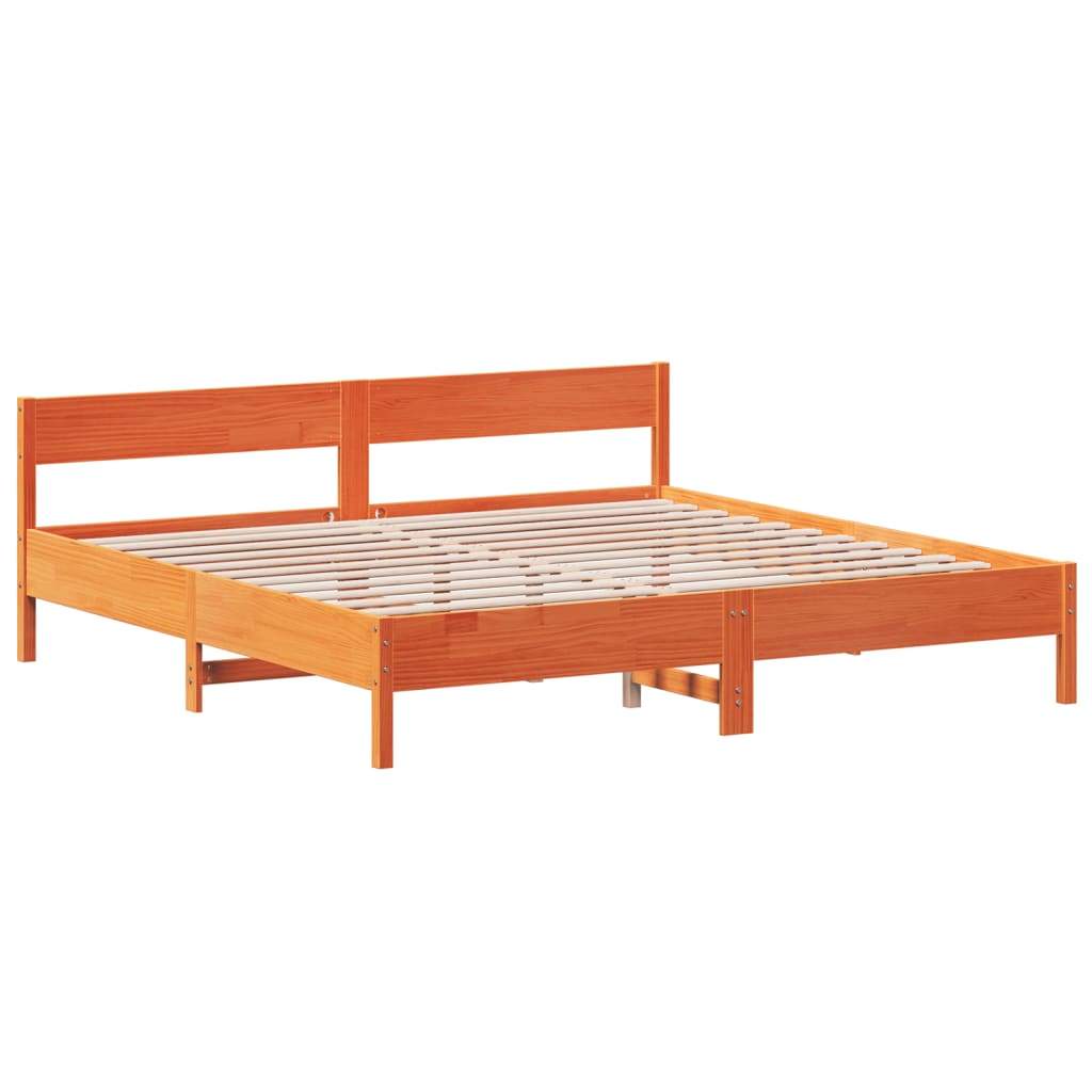 sengeramme uden madras 180x200 cm massivt fyrretræ gyldenbrun