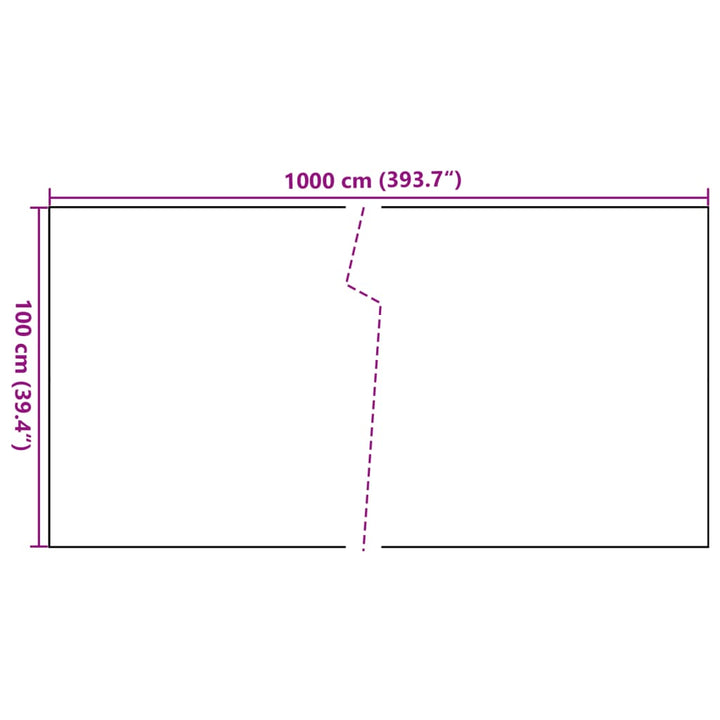 altanafskærmning 1000x100 cm polyrattan brun og sort