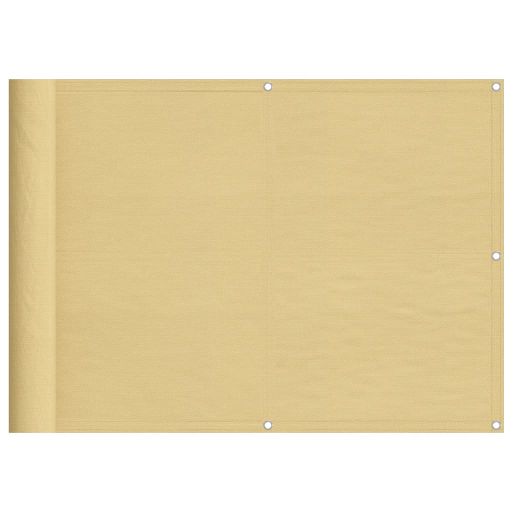 altanafskærmning 75x500 cm 100 % polyester sandfarvet
