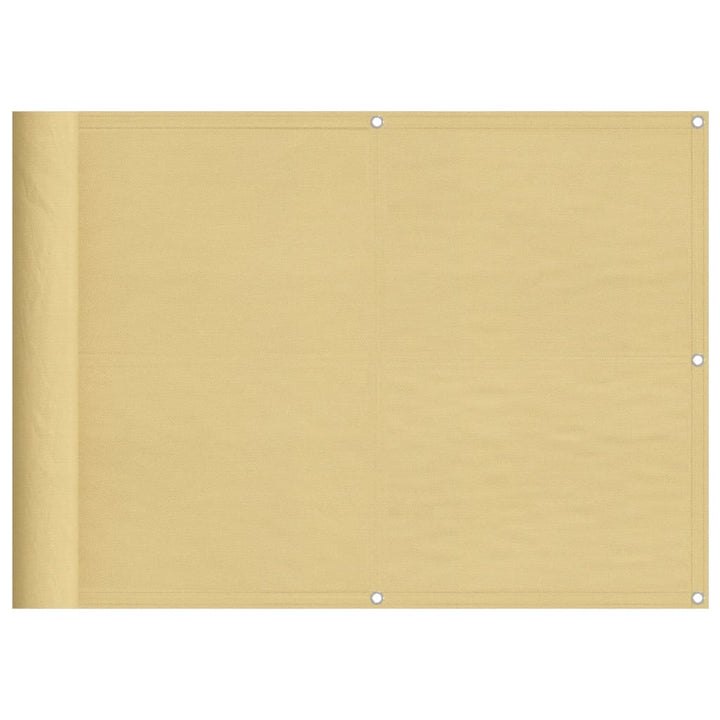altanafskærmning 75x500 cm 100 % polyester sandfarvet