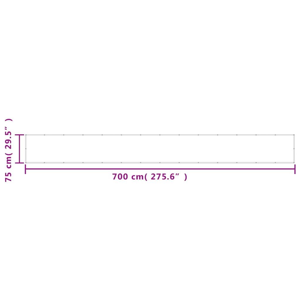 altanafskærmning 75x700 cm 100 % polyester sandfarvet