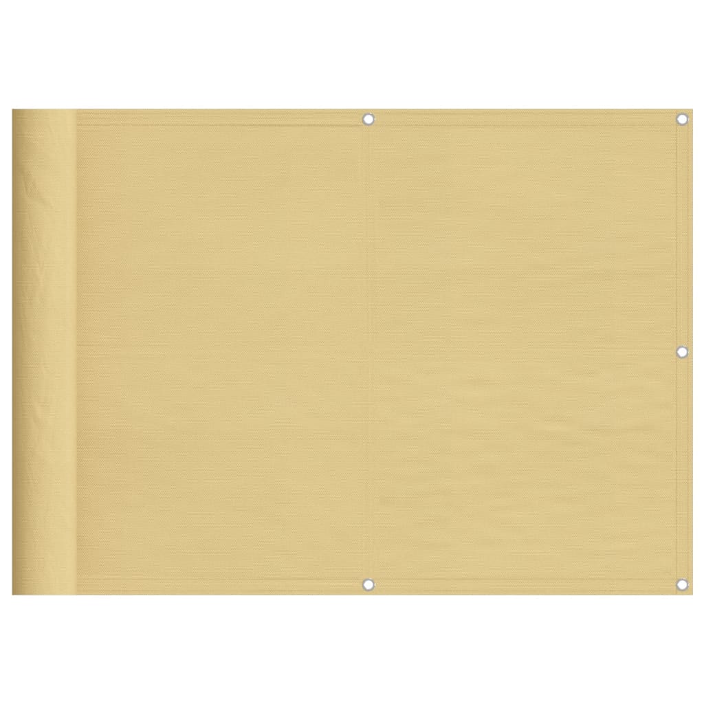 altanafskærmning 75x1000 cm 100 % polyester sandfarvet