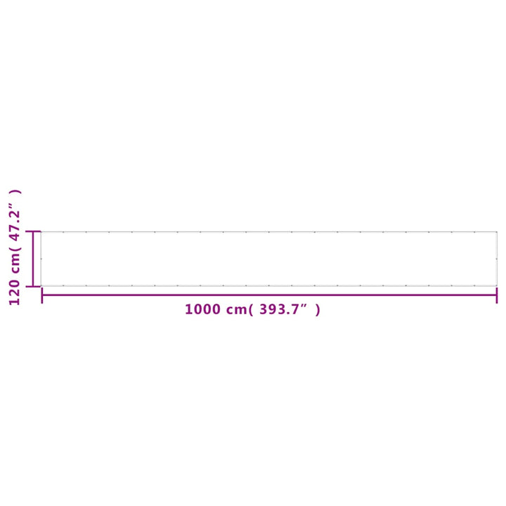 altanafskærmning 120x1000 cm 100 % polyester blå