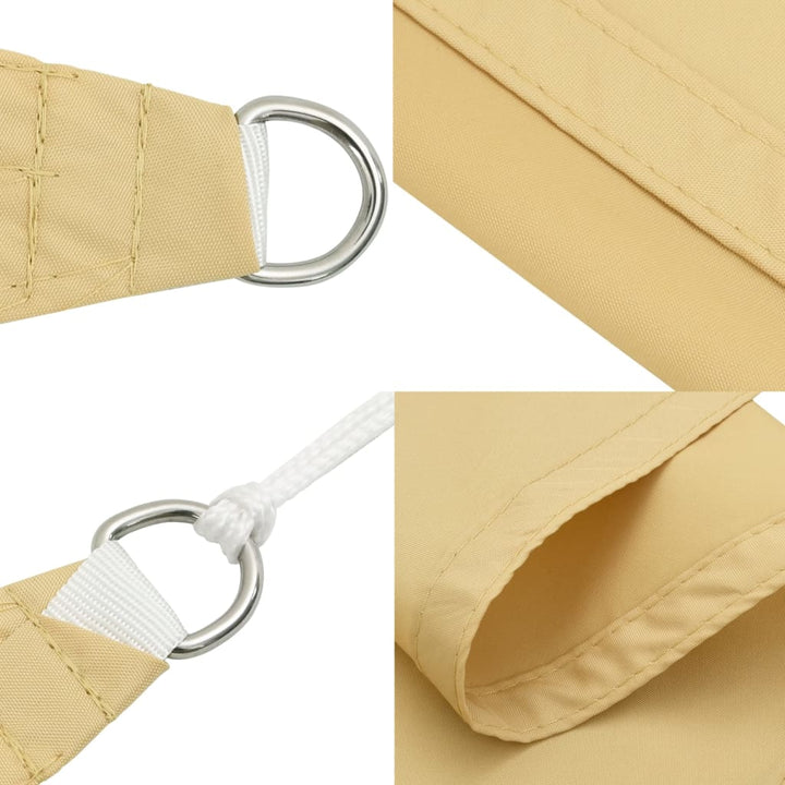solsejl 2x2 m 100 % polyesterstof sandfarvet