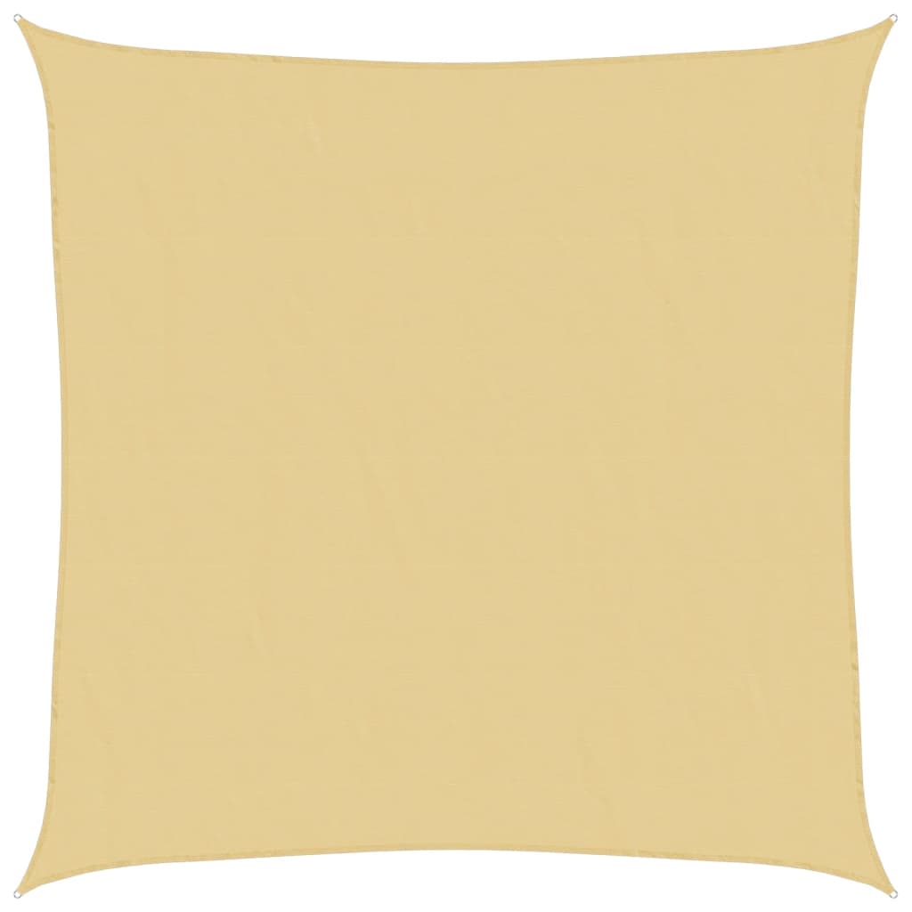 solsejl 3,6x3,6 m 100 % polyesterstof sandfarvet