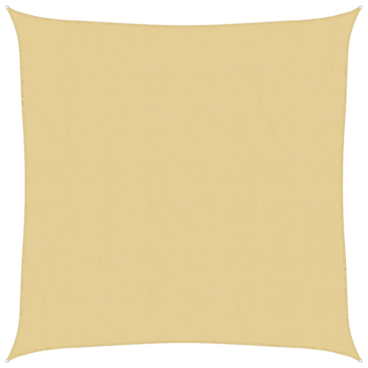 solsejl 3,6x3,6 m 100 % polyesterstof sandfarvet