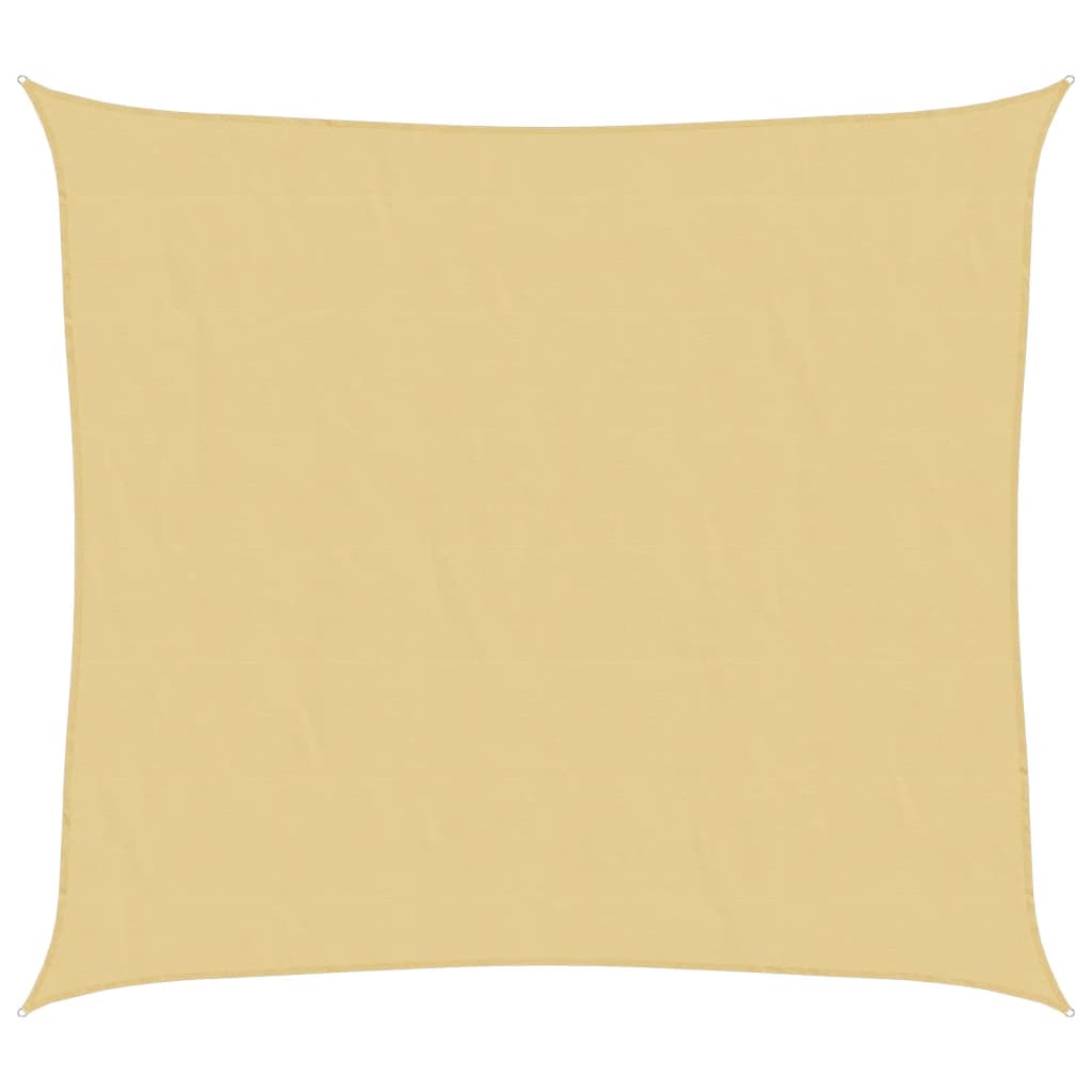solsejl 3x2,5 m 100 % polyesterstof sandfarvet