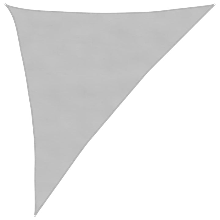 solsejl 3x4x5 m 100 % polyesterstof lysegrå