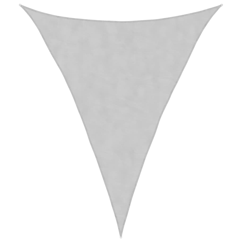 solsejl 4x5x5 m 100 % polyesterstof lysegrå