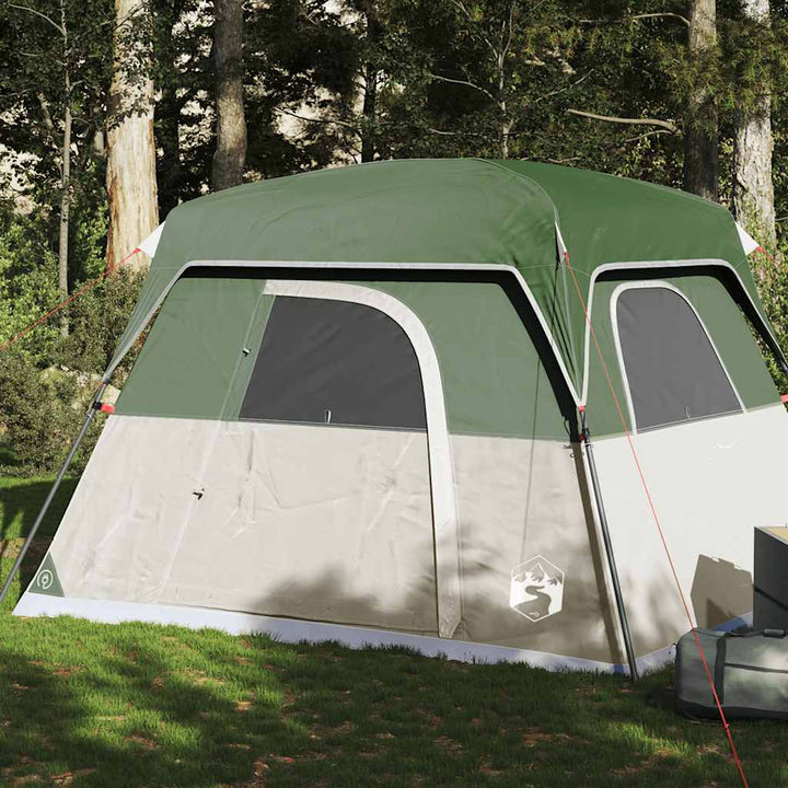 4-personers campingtelt vandtæt grøn