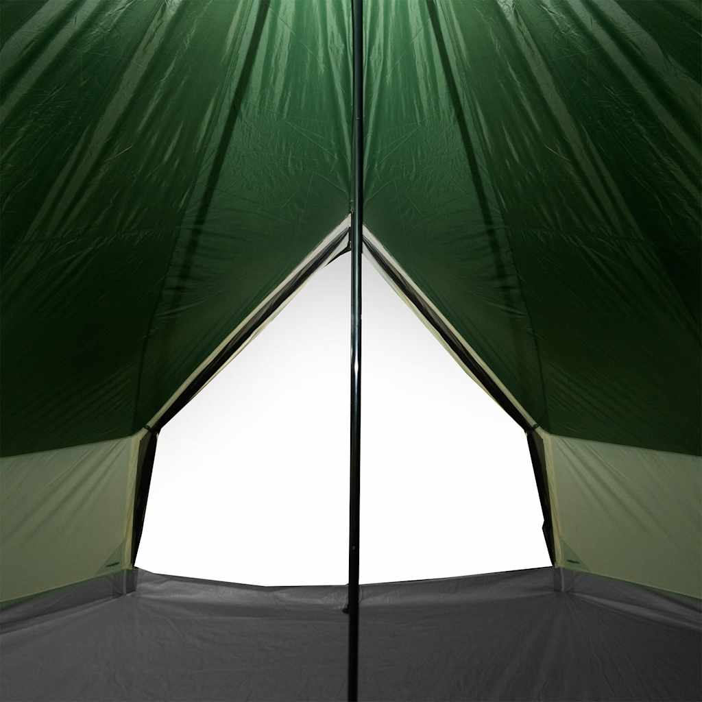6-personers campingtelt vandtæt grøn