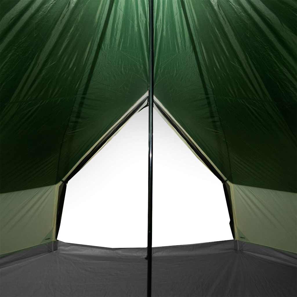 6-personers campingtelt vandtæt grøn