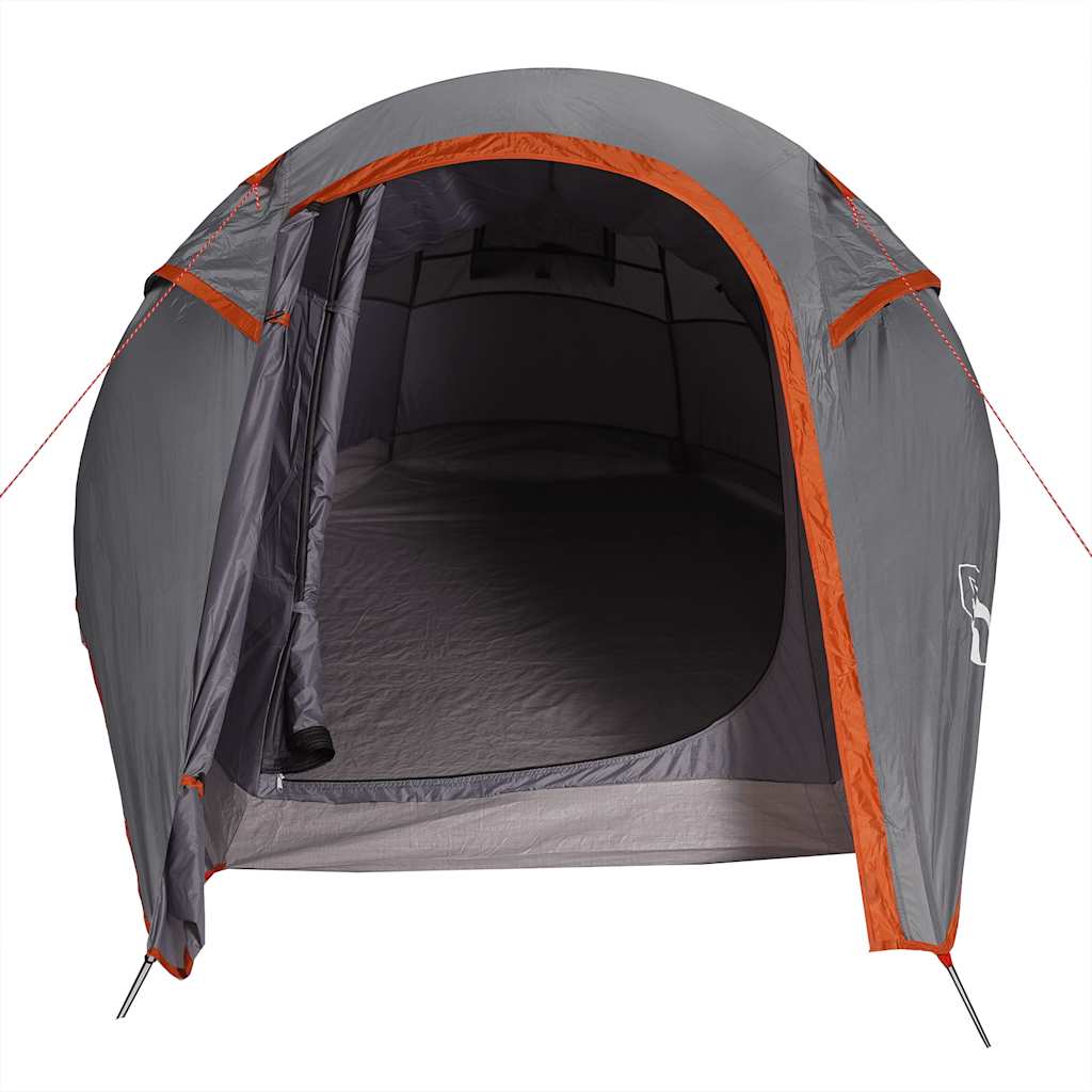 2-personers campingtelt vandtæt grå og orange