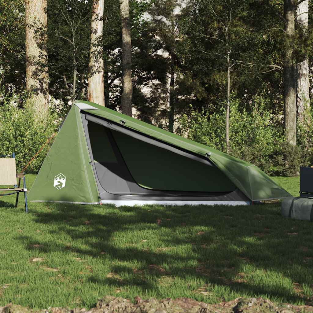 1-personers campingtelt vandtæt grøn