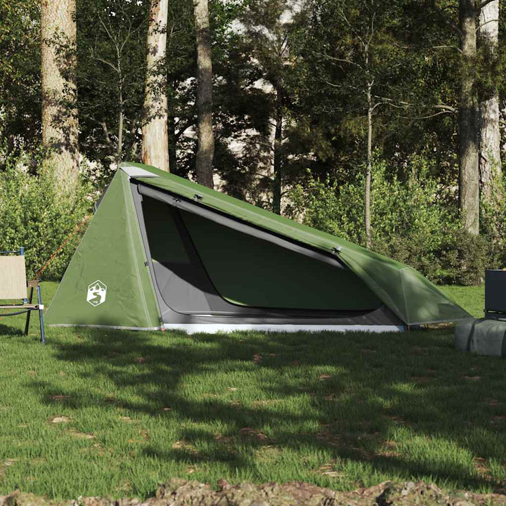 1-personers campingtelt vandtæt grøn