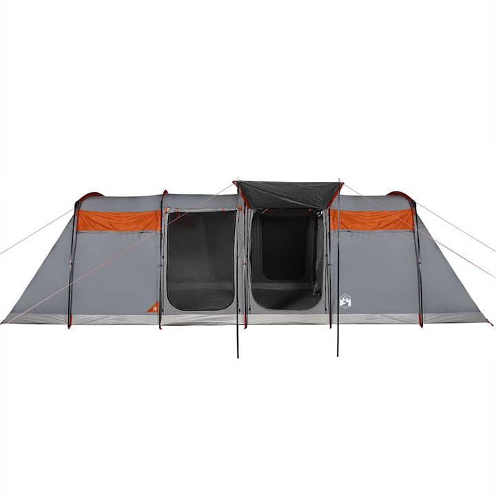10-personers campingtelt vandtæt grå og orange