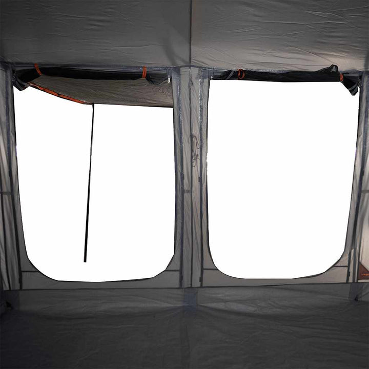 10-personers campingtelt vandtæt grå og orange