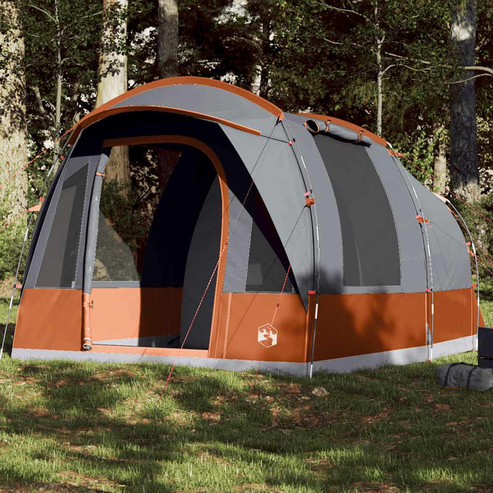 3-personers campingtelt vandtæt grå og orange