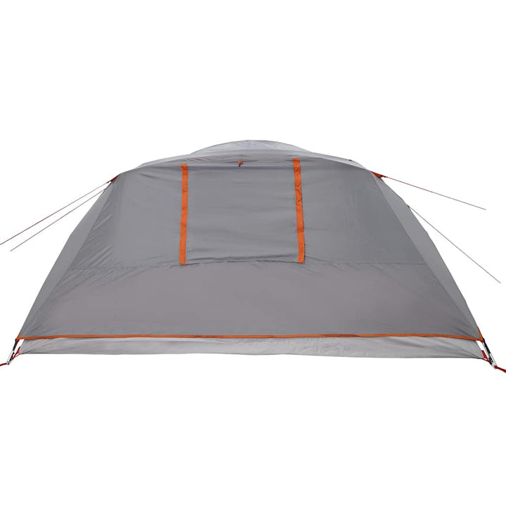 4-personers campingtelt vandtæt grå og orange