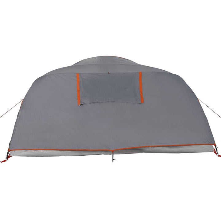 4-personers campingtelt vandtæt grå og orange