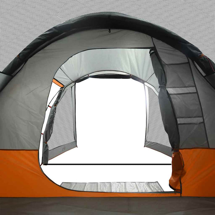 4-personers campingtelt vandtæt tunneltelt grå
