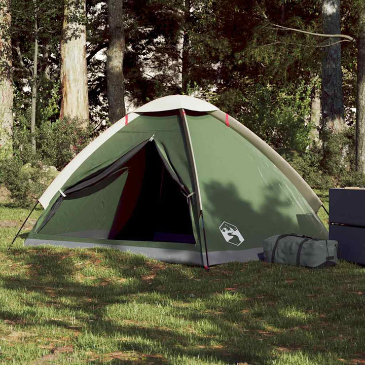 2-personers campingtelt vandtæt kuppel grøn