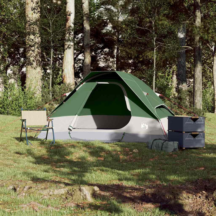 2-personers campingtelt vandtæt kuppel grøn