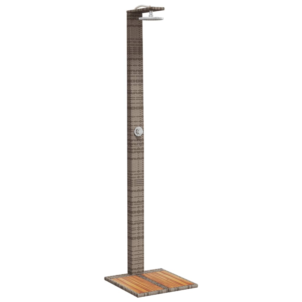 havebruser 50x55x224 cm polyrattan og akacietræ grå