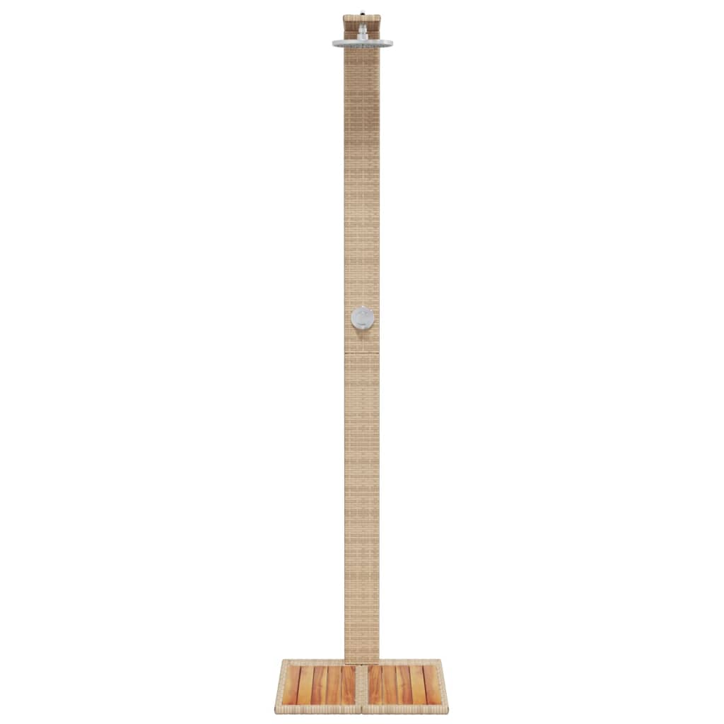 havebruser 50x55x224 cm polyrattan og akacietræ beige