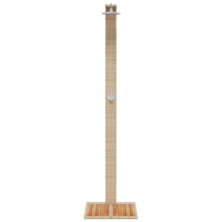 havebruser 50x55x224 cm polyrattan og akacietræ beige