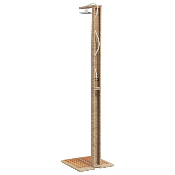 havebruser 50x55x224 cm polyrattan og akacietræ beige