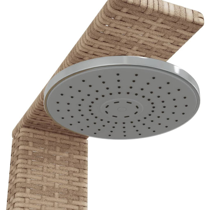 havebruser 50x55x224 cm polyrattan og akacietræ beige