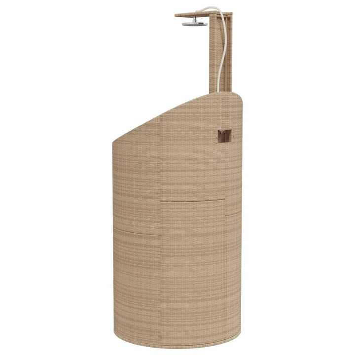 havebruser 100x100x241,5 cm polyrattan og akacietræ beige