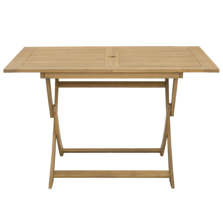 foldbart havebord 120x70x75 cm massivt akacietræ