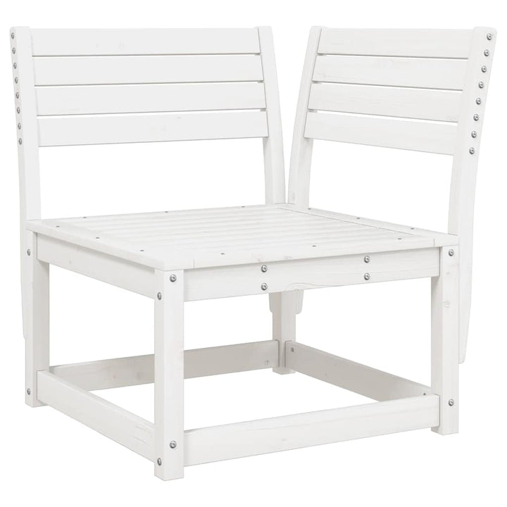 hjørnemodul til havesofa 73x73x78 cm m. hynder massivt fyr hvid