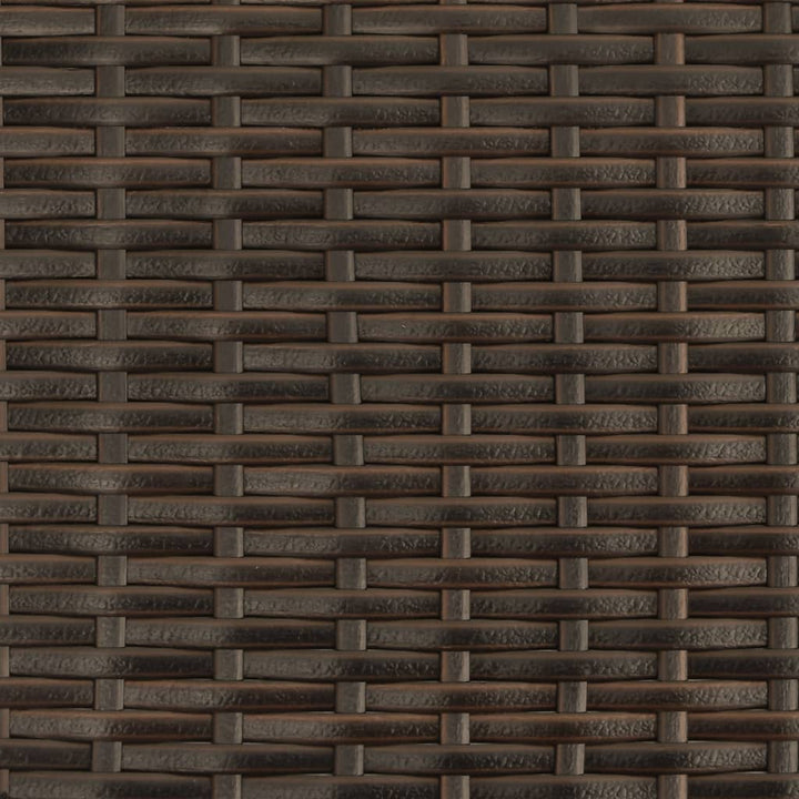 liggestole 2 stk. med bord brun polyrattan