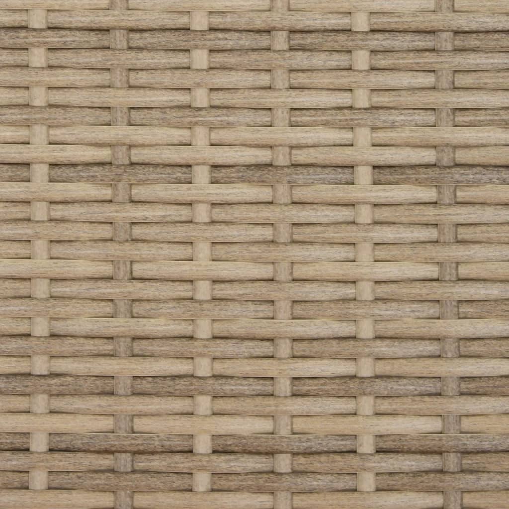 liggestole 2 stk. med bord beige polyrattan