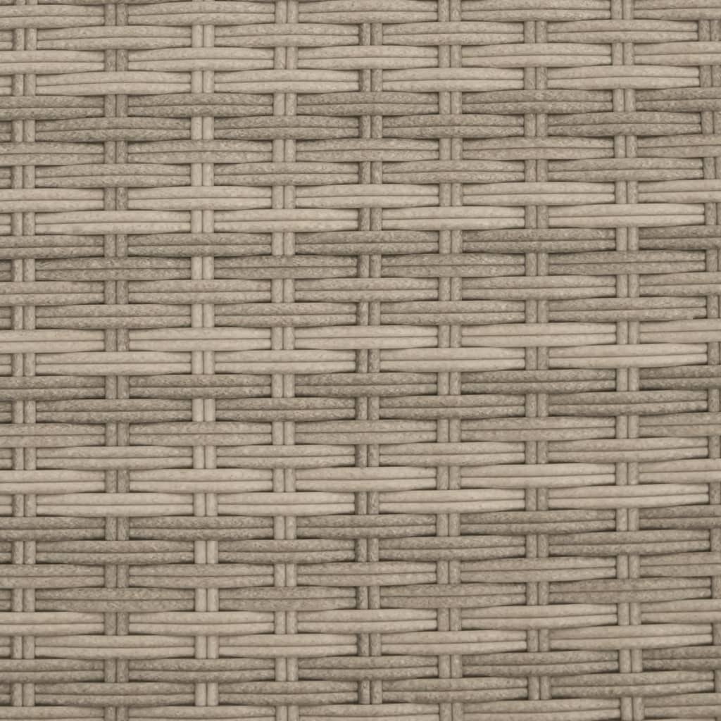 liggestole 2 stk. med bord lysegrå polyrattan