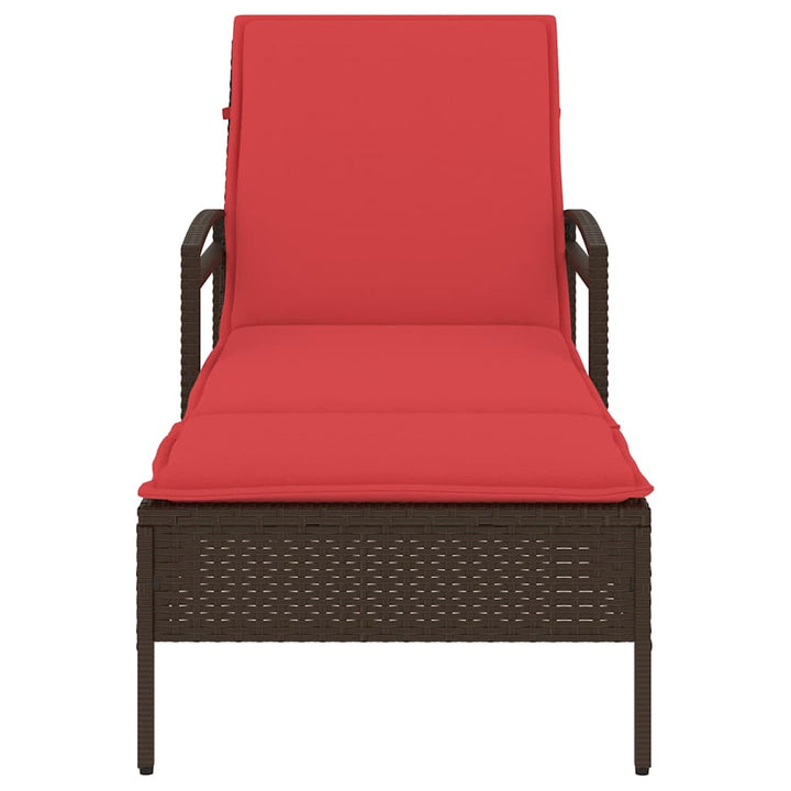 | Solstol | med pude 1-person Brun 63 x 200 x 81 cm polyrattan