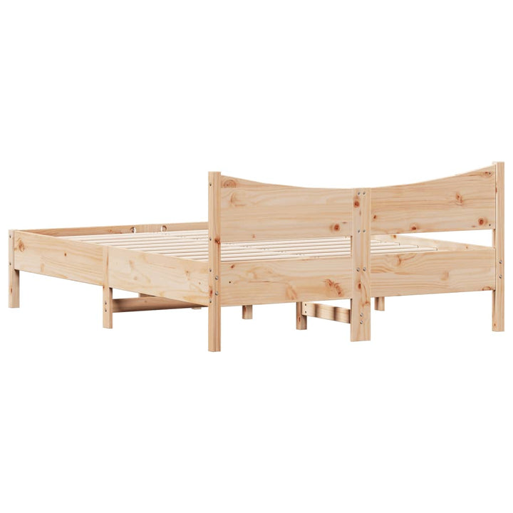 sengeramme uden madras 140x200 cm massivt fyrretræ