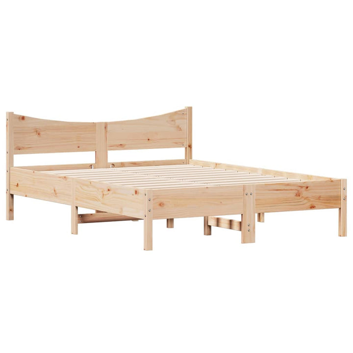 sengeramme uden madras 120x200 cm massivt fyrretræ