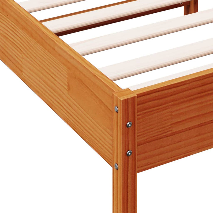 sengeramme uden madras 100x200 cm massivt fyrretræ gyldenbrun