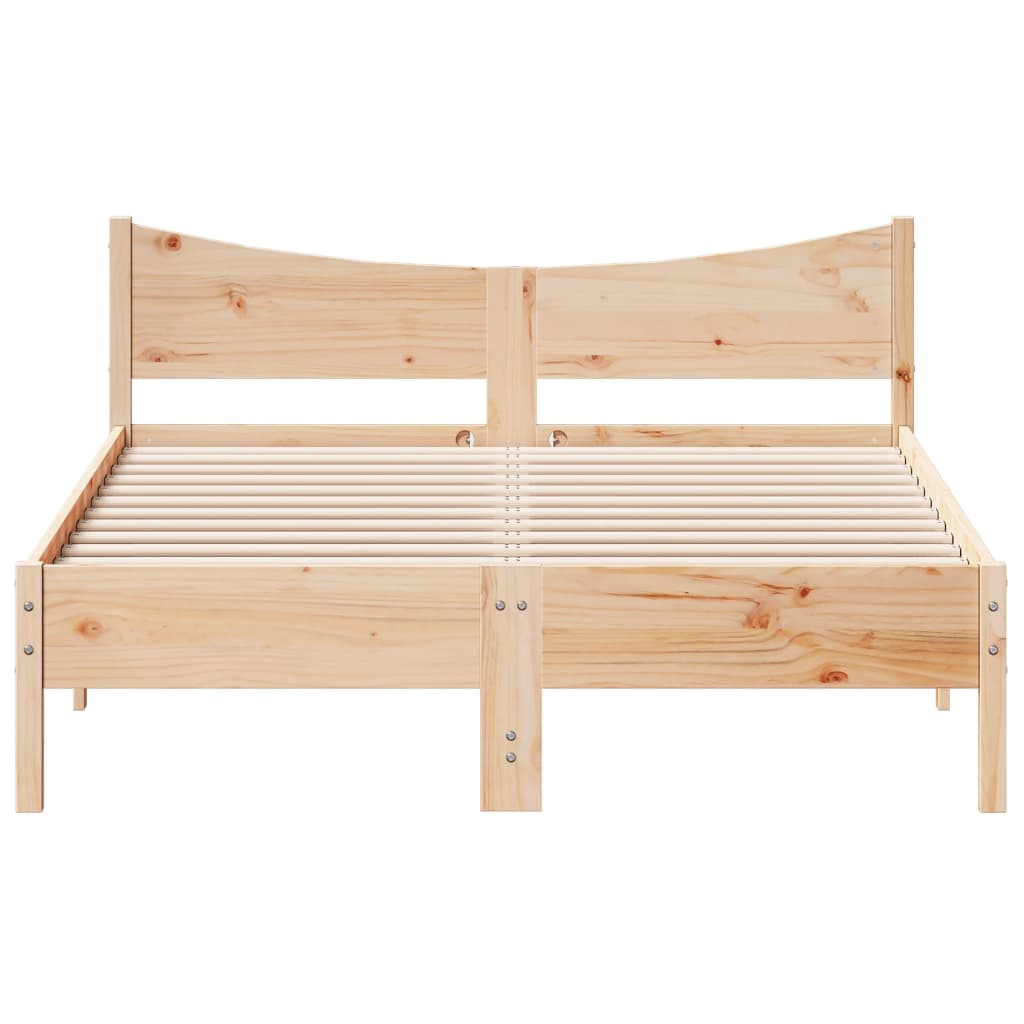 sengeramme uden madras 140x190 cm massivt fyrretræ