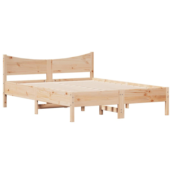 sengeramme uden madras 120x190 cm massivt fyrretræ